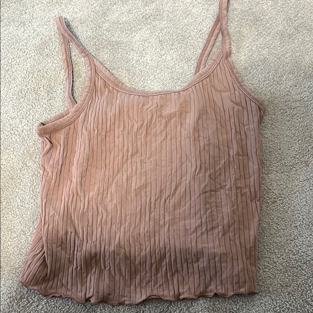 Old Navy Pink Ribbed Spaghetti Strap Camisole